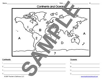 World+map+continents+and+oceans+quiz