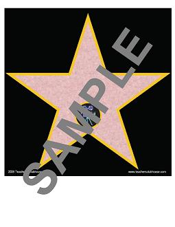 Stars Hollywood on Walk Of Fame Star Template